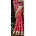Excellent Pink Colored Embroidered Net Georgette Saree 